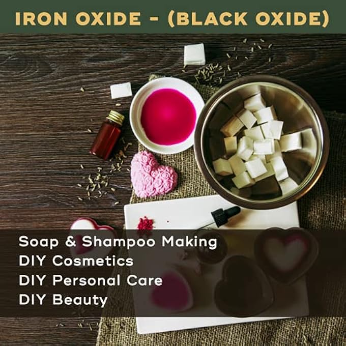 BRM CHEMICALS BLACK OXIDE - IRON OXIDE (BLACK) 100 GRAMS COLOURING AGENT FOR DIY MAKEUP, LOTIONS, COSMETIC MAKING & DIY PERSONAL CARE FOR FACE, HAIR, SKIN & BODY - Image 2